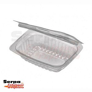 GA 91 Pote Retangular Tampa Articulada 300ml Cristal PET - GALVANOTEK