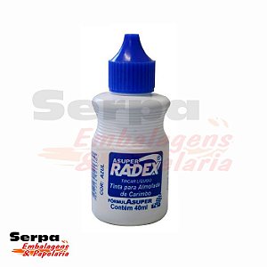 Tinta para Almofada de Carimbo Azul - Radex Tincar 40 ML