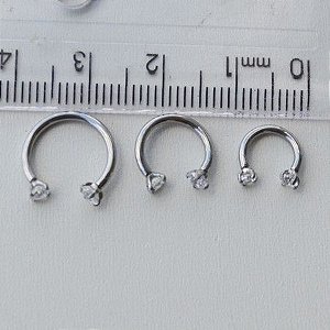 Piercing Titanio Ferradura Orelha Boca Septo 6mm 8mm 10mm