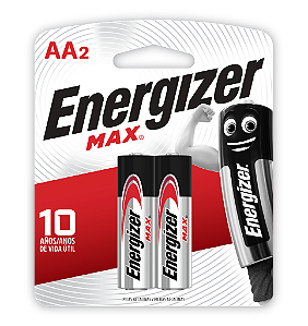 Pilha Alcalina Energizer Max Aa2 - Pequena - 2 Pilhas