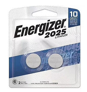 Pilha Lítio Energizer CR2025 - 2 Pilhas