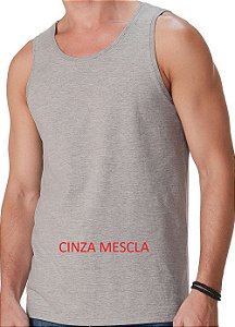 Regata Masculina CINZA MESCLA  100% poliestr 160 gramatura Fio 30.1 para sublimar