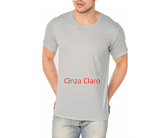 Camiseta masculina CINZA CLARO 100% poliestr 160 gramatura