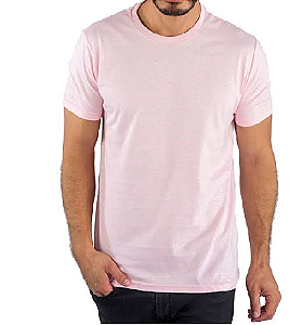 Camiseta masculina ROSA CLARO 100% poliestr 160 gramatura