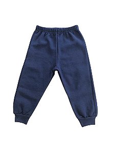 Calça Infantil Moletom Azul Marinho UNISEX 100% algodão