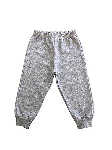 Calça Infantil Moletom CINZA MESCLA UNISEX 100% algodão
