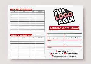 Carteira de vacinação PET 8 pág. - Personalizada