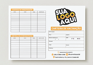 Carteira de vacinação PET 12 pág. - Personalizada