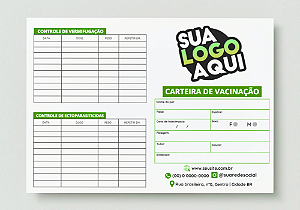 Carteira de vacinação PET 16 pág. - Personalizada