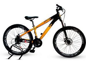 Bicicleta GiosBR Preta e Dourada - 26" 21v