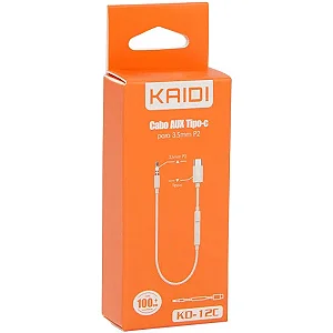 CABO AUXILIAR DE ÁUDIO TIPO C P2 1M KAIDI - KD-12C E KD-26
