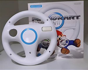 Volante Wii Original com Caixa Nintendo Mario Kart Seminovo