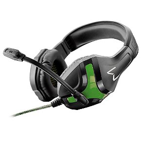 Headset Gamer Warrior Harve P2 Stereo Preto/Verde - PH298