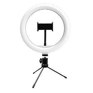 Ring Light Livestream 10 Pol. com Tripé Ajustável USB - AC370