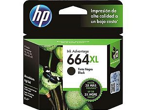 Cartucho HP 664XL Preto F6V31AB