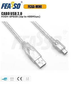 Cabo Usb Mini Usb Feasso Fcaa-mini 1.2m