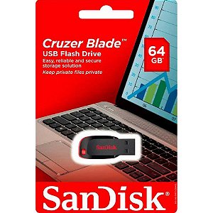 Pen Drive 64Gb Sandisk Cruzer Blade