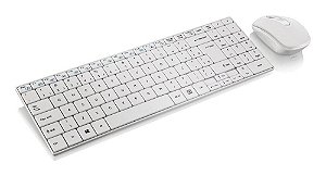 Teclado & mouse wireless branco slim multilaser tc203