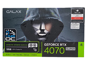 PLACA DE VIDEO GALAX GEFORCE 47SOM7MD9PSU (GPU RTX 4070 SUPER 1-CLICK OC 2X 12GB GDDR6X)