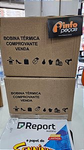 KIT 154 - 2 CX BOBINA TÉRMICA 80X30 + SENINHA 50FOLHAS 60 BOBINAS