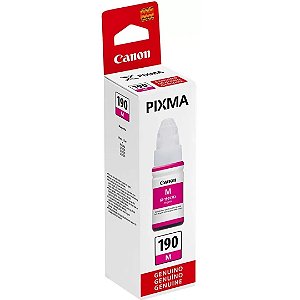 REFIL DE TINTA MAGENTA PARA IMPRESSORA CANON SERIE G, MODELO GI - 190 M