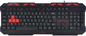 TECLADO GAMER SPIDER GK706 PRETO/VERMELHO FORTREK
