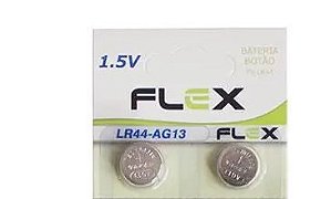 BATERIA ALCALINA FLEX 1,5 V BLISTER  C/2 FX-LR44