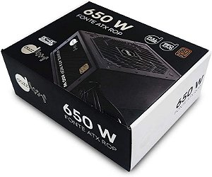 FONTE ATX ROP 650 W REAL 80 PLUS BRONZE PFC ATIVO DAZZ