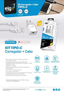 KIT CARREGADOR PAREDE ELG KTC10WC
