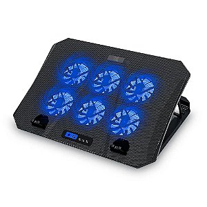 Suporte Notebook Maxprint Propmax High 6 Fans LED LCD | Infopeças