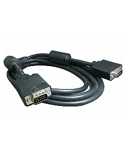 Cabo VGA SVGA 1.8 Metros com Filtro PlusCable PC-MON1802 Preto