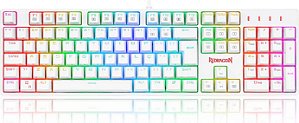 TECLADO OPTICO GAMER REDRAGON SURARA PRO RGB BRANCO SWITCH AZUL K582W