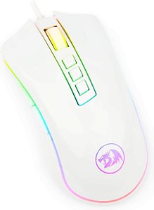 MOUSE COM FIO GAMER COBRA RGB LUNAR BRANCO M711W-FPS REDRAGON