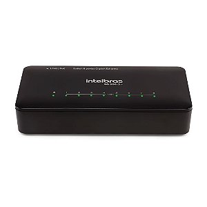 SWITCH DESKTOP 08 PORTAS GIGA ETHERNET QOS SG 800Q+ INTELBRAS RE