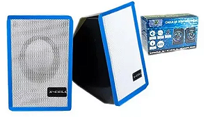CAIXA DE SOM  XC-CM-07  X-CELL PRETA E AZUL