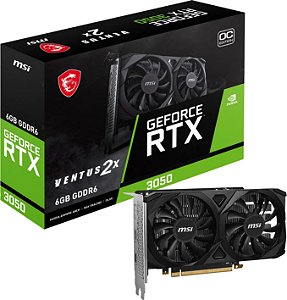 PLACA DE VIDEO MSI GEFORCE 912-V812-016 (GPU RTX 3050 VENTUS 2X GB GDDR6)