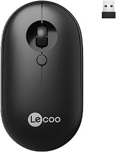MOUSE SEM FIO WS212 PRETO LECOO