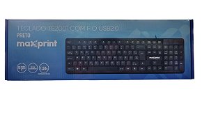 TECLADO TECLAS FLUTUANTES TE2001 COM FIO USB PRETO MAX 60000155