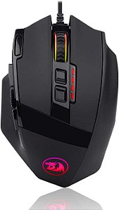 MOUSE GAMER COM FIO SNIPER PRETO REDRAGON M801-RGB