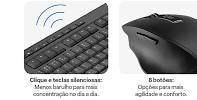 TECLADO E MAOUSE SEM FIO BLUETOOTH CS1200 USB 3200 DPI AJUSTAVEL PTO TC301