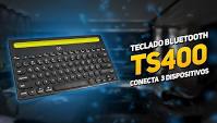 TECLADO Sem FIO TS400 Bluetooth MULTI CONCAVO PTO TC284