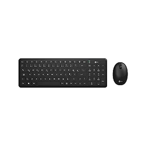 Kit Teclado e Mouse Sem Fio Lecoo KW204 Preto ABNT2 Wireless