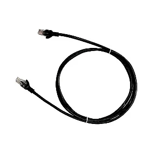 Cabo de Rede Patch Cord Cat6 2.5 Metros Preto Plus Cable PC-ETH6U25BK