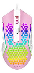 MOUSE REAPING ELITE RGB ROSA/BRANCO M987PW-P