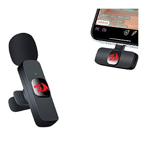 Microfone de Lapela Sem Fio Redragon Athan Preto GM93 | Infopeças