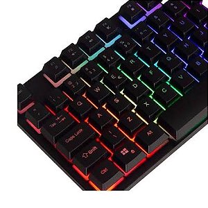 TECLADO MEMBRANA GTE1000 RAINBOW COM FIO USB2.0 PRETO