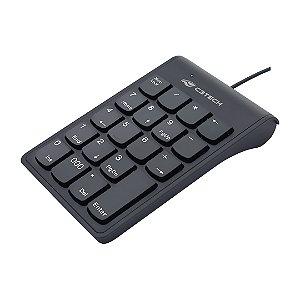 Teclado Numérico USB 19 Teclas Slim KN-12BK C3Tech Preto | Infopeças