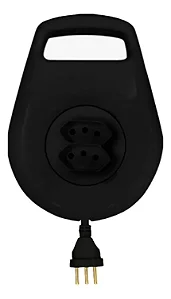 Extensão Elétrica de Enrolar 3 Metros 2P+T 10A Ilumi Preta - 16890