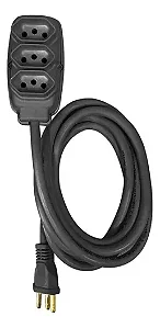 EXTENSAO C/ CABO REDONDO 5,0M 20A 250V~ PT ILUMI 1699980