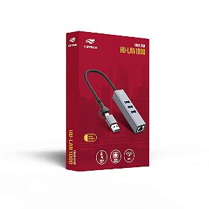 HUB USB-C 3.0 4 PORTAS HU-LAN1000GY C3T